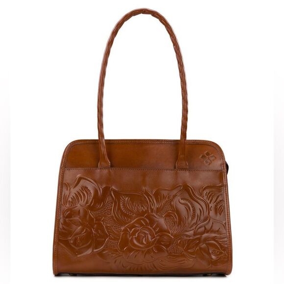 Patricia‎ Nash Vintage- Inspired Paris Large Satchel Bag Burnished Tooled, $299 - Picture 1 of 12